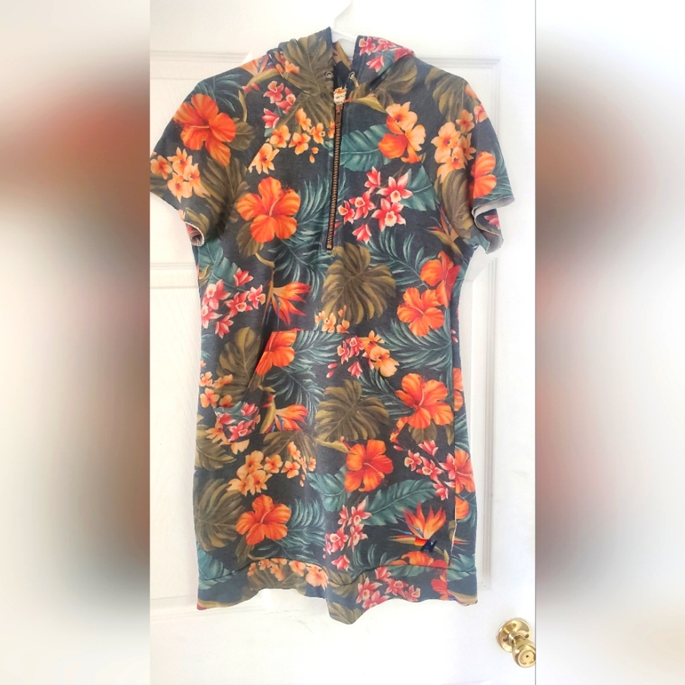 Aviator Nation Floral Mini Dress With Hood
